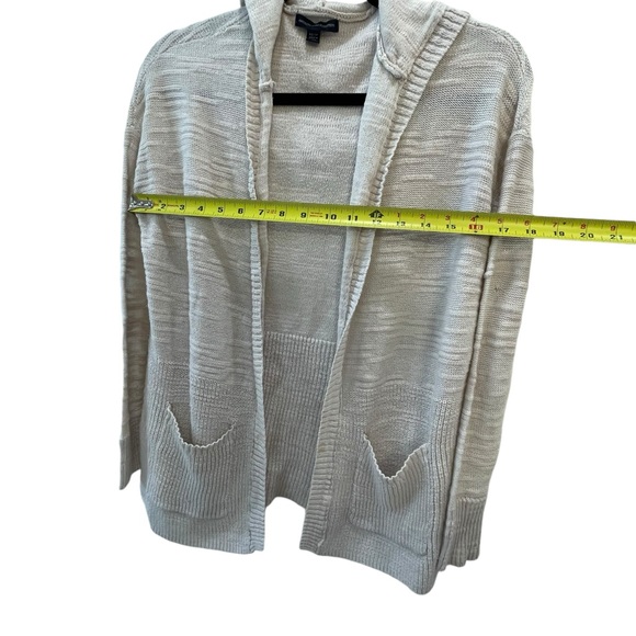 American Eagle Open Front Cardigan with hoodie in light beige size xs - Picture 10 of 10